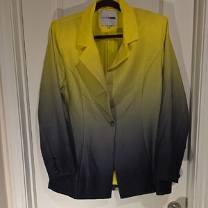 Yellow Ombre Blazer - 1X - Fashion Nova